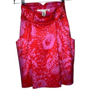 Diane von Furstenberg red & pink silk skirt (size 0)